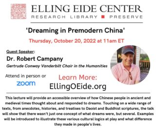 We hope you'll be able to join us in welcoming Dr. rcampany from @vanderbiltu on Thursday, October 20 at 11am EDT. Attend in person or via ZOOM.

Learn More @ www.EllingOEide.org

#EllingEide #Sarasota #Florida #Research #Library #Preserve #Chinese #China #Culture #buddhist #daoist #Interpretation #Religion #NonProfit #education @visitsarasotacounty @srqartsalliance